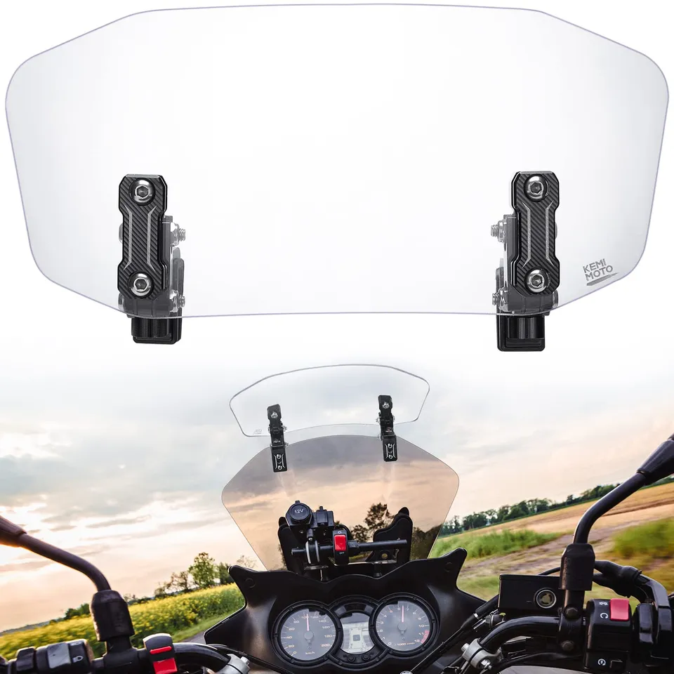 KEMIMOTO 2309 extension parabrezza moto alluminio regolabile