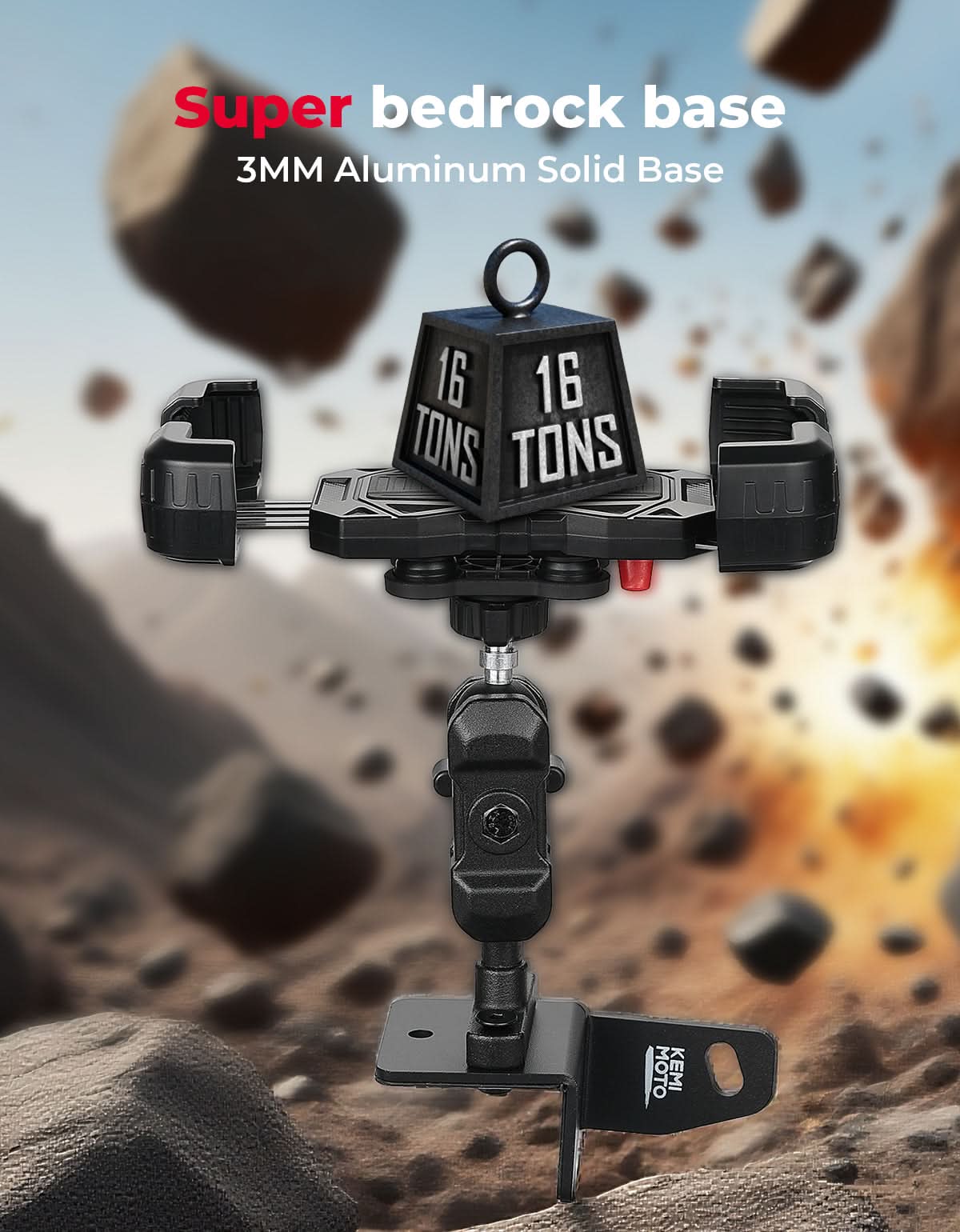 KEMIMOTO Supporto Telefono Ranger 1000 XP Alluminio 360°