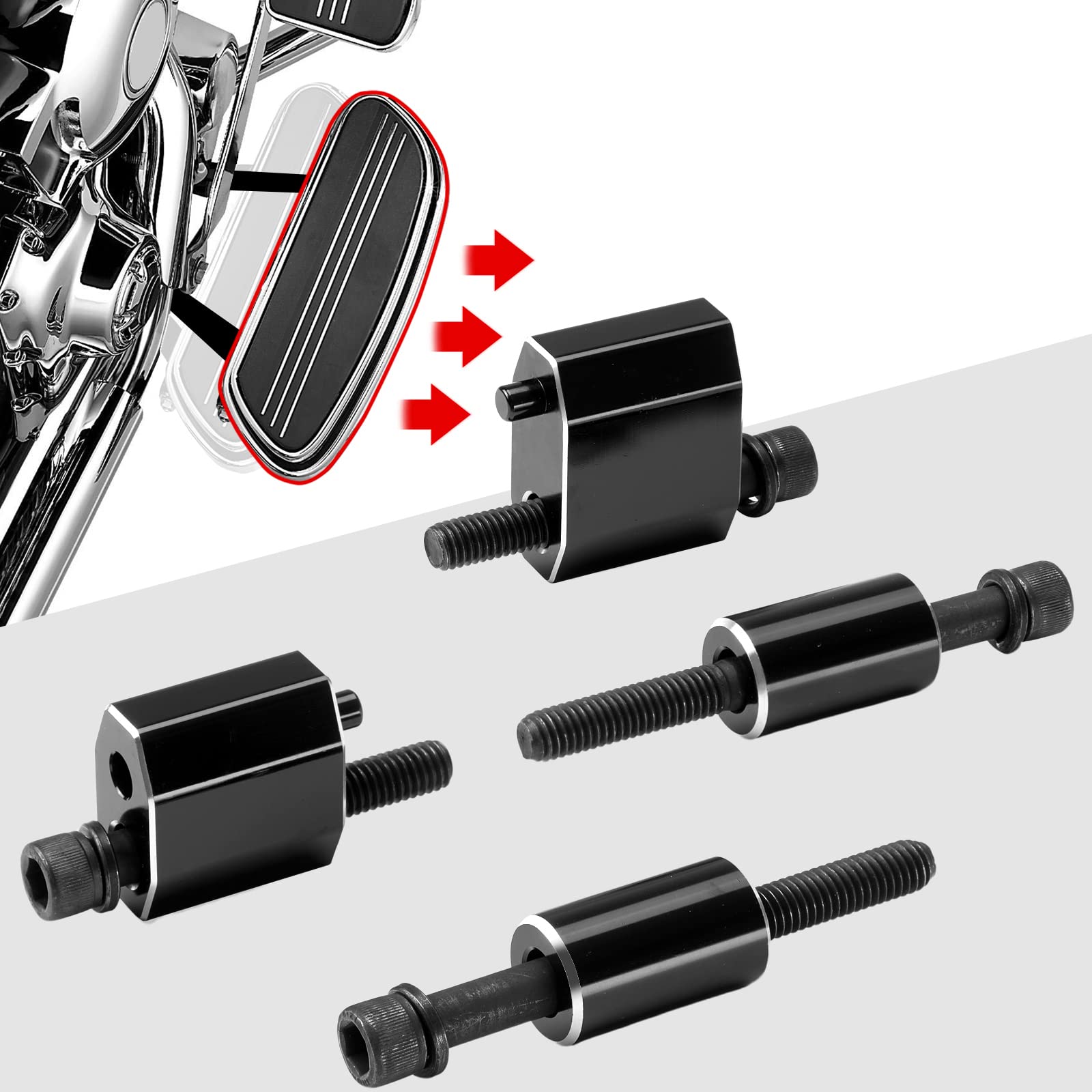 Kemimoto Harley Touring estensori pedane 1 pollice alluminio