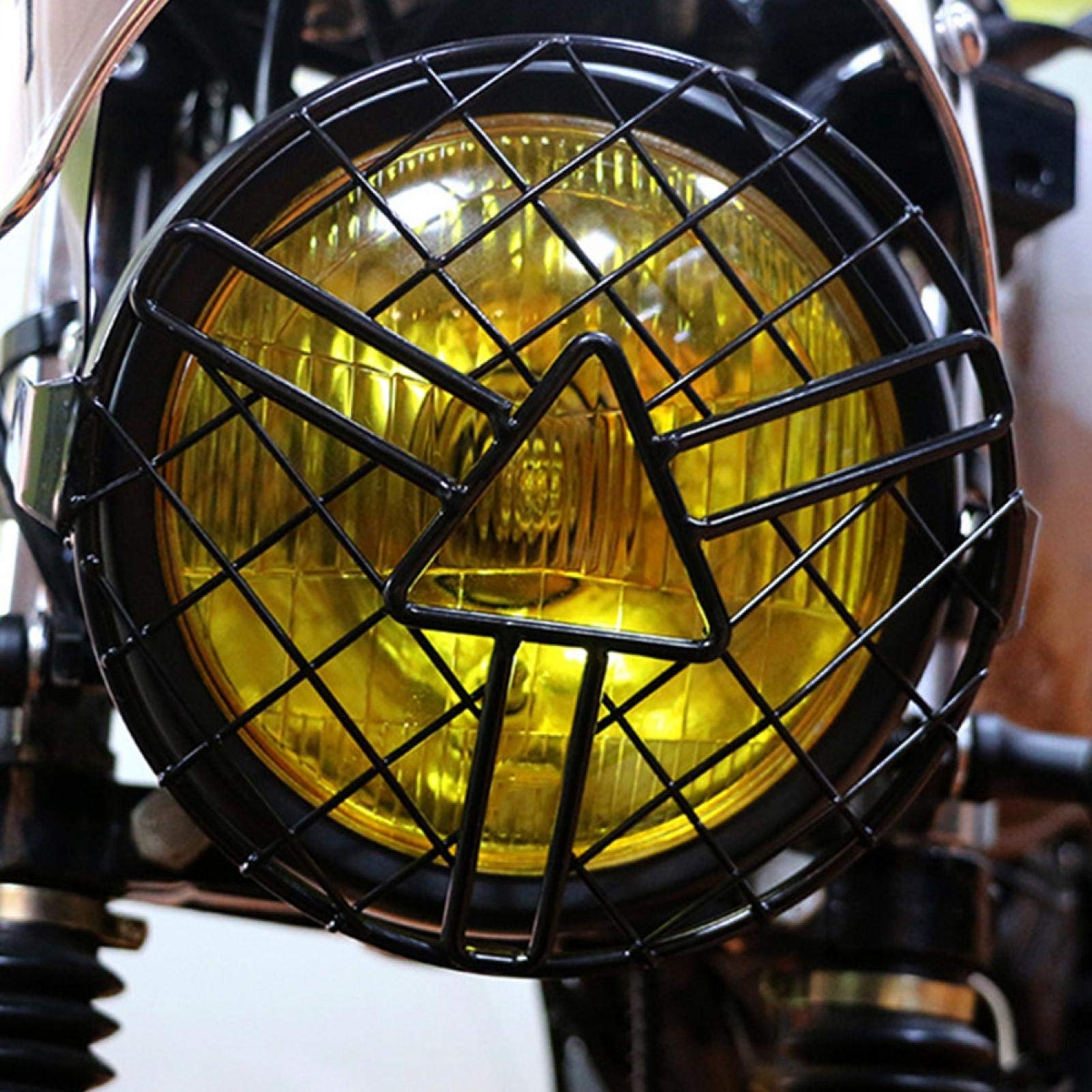 Kuuleyn Griglia Faro Moto 5,75 Pollici per CG125 GN125 Nera
