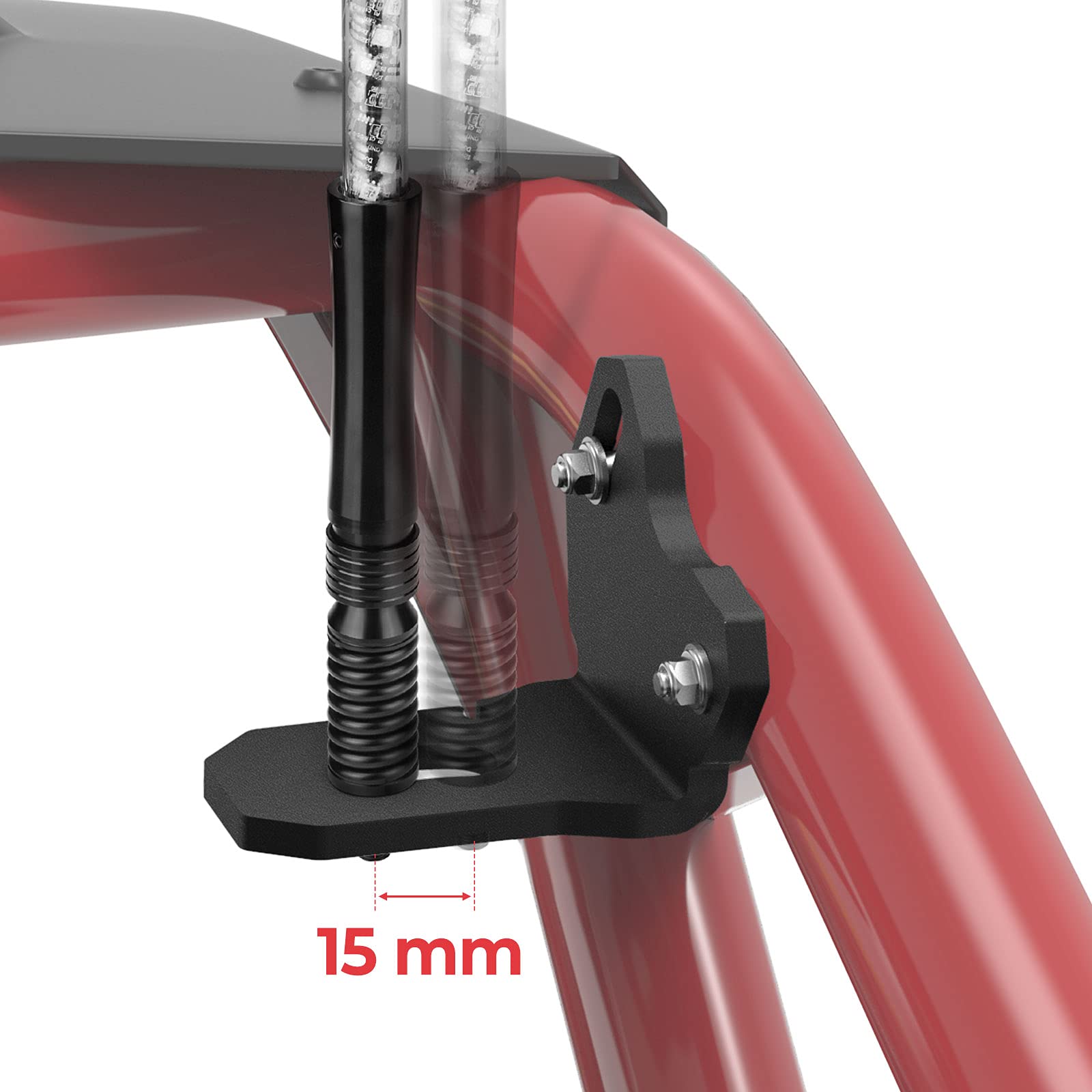 KEMIMOTO Maverick X3 supporti whip light acciaio 2 pezzi