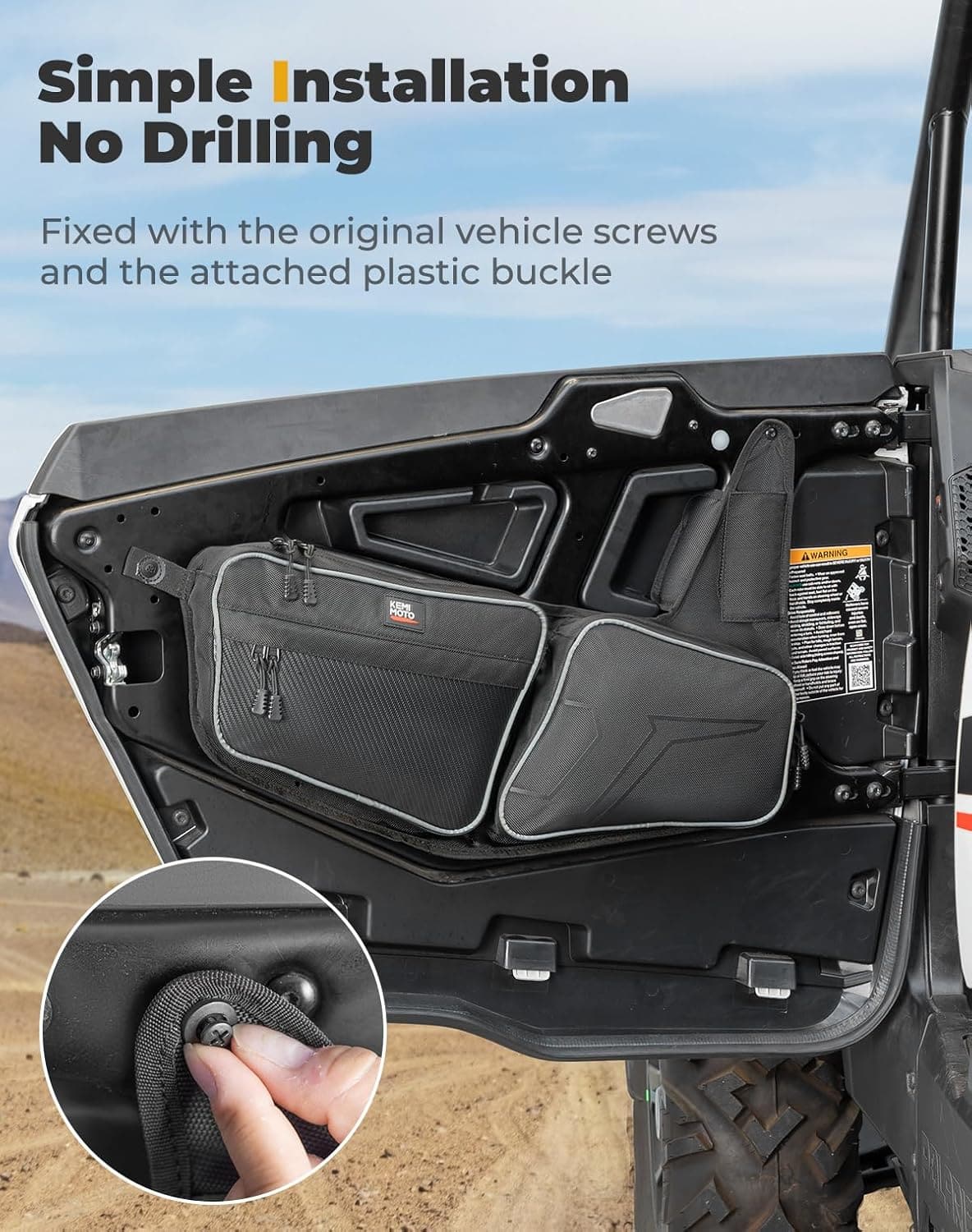 KEMIMOTO RZR XP 1000 2024-2025 borse porta anteriori 1680D