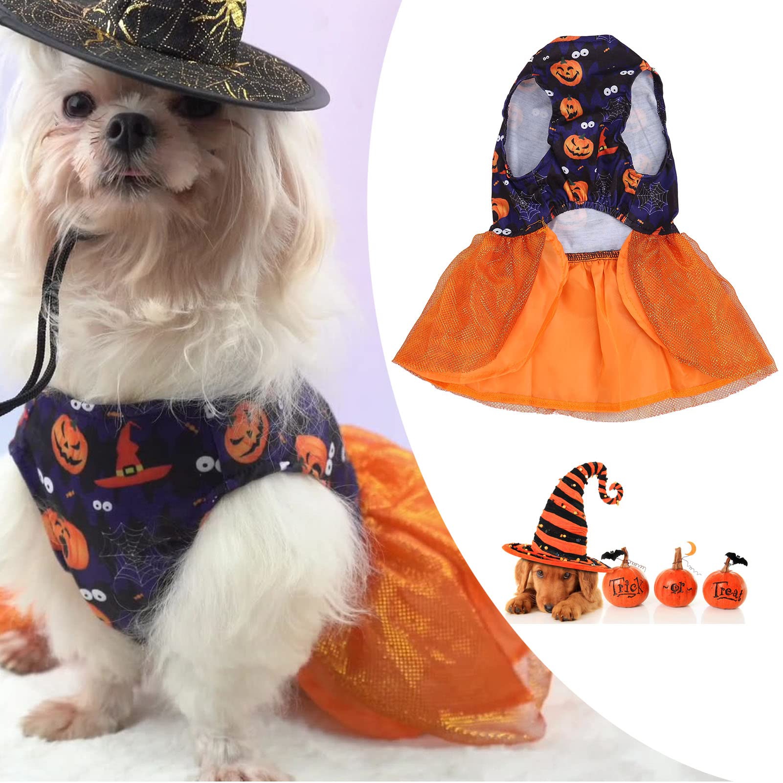 Kuuleyn Costume Halloween Cane Zucca Taglia S Leggero