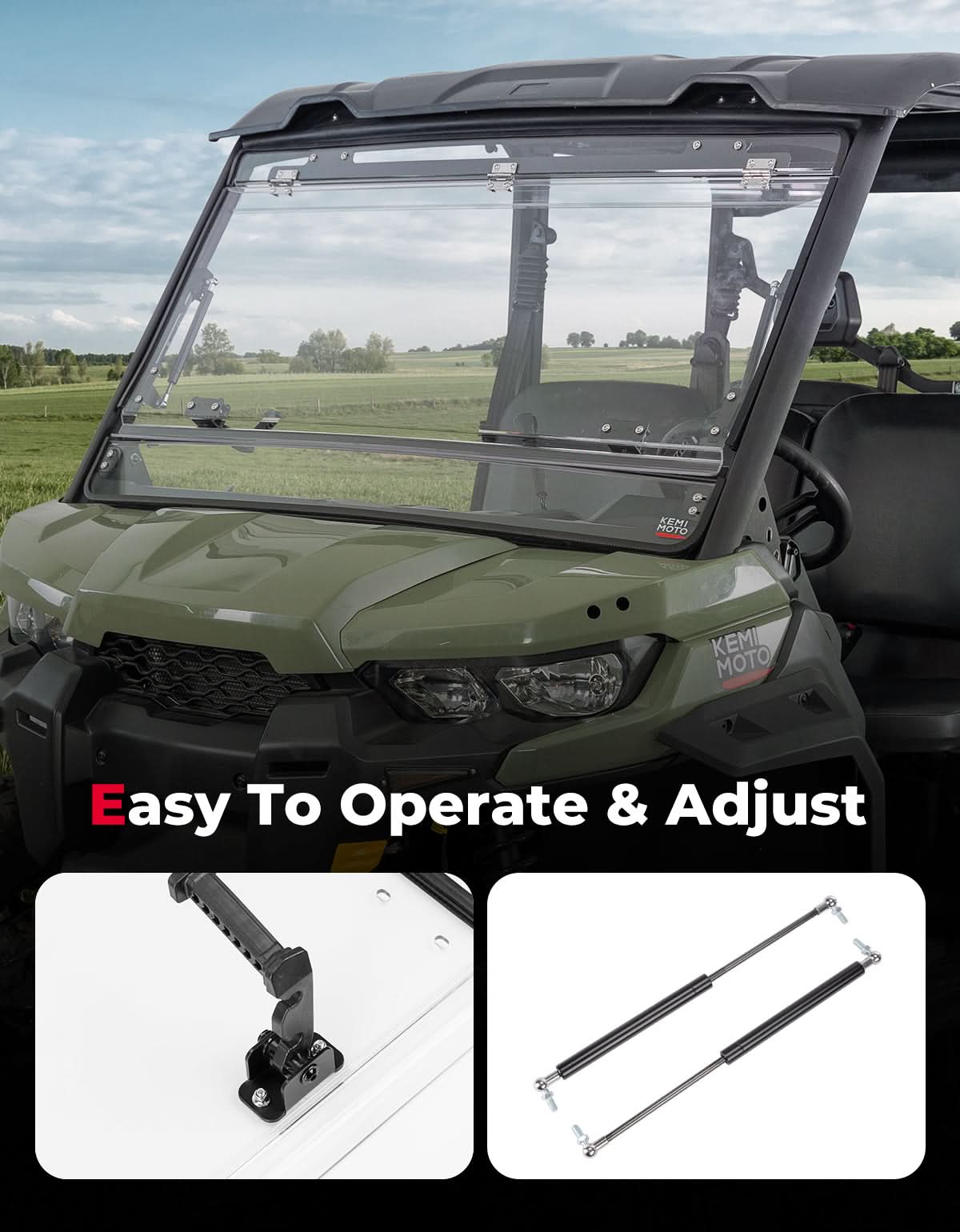 KEMIMOTO Defender parabrezza flip 3-in-1 antigraffio