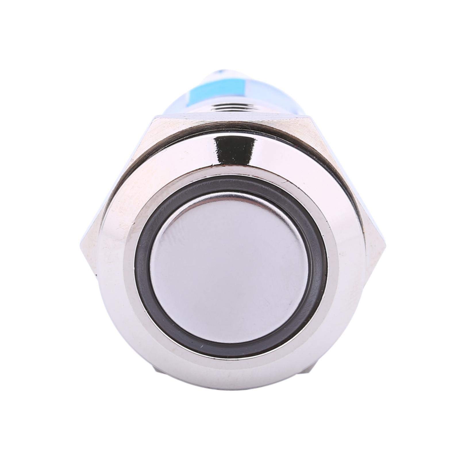 Kuuleyn Pulsante Metallo 12V LED Blu 19mm Impermeabile