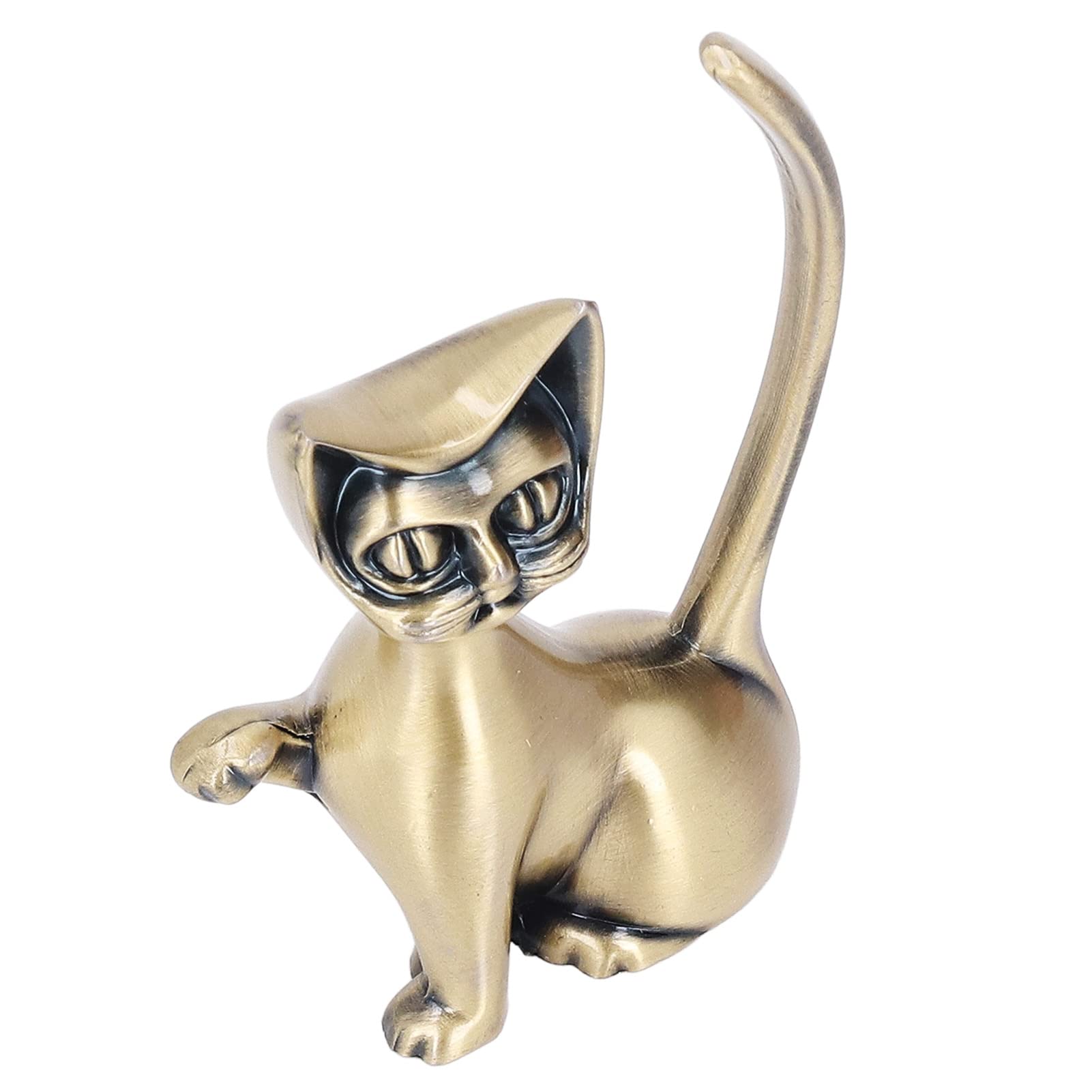 Hapivida Porta anelli gatto metallo oro #1