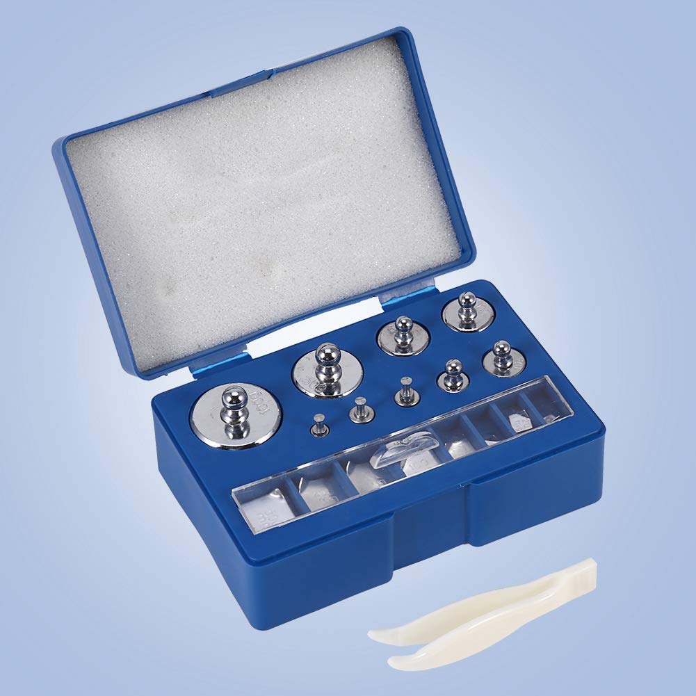 Kuuleyn 17 pezzi pesi calibrazione 10mg-100g acciaio