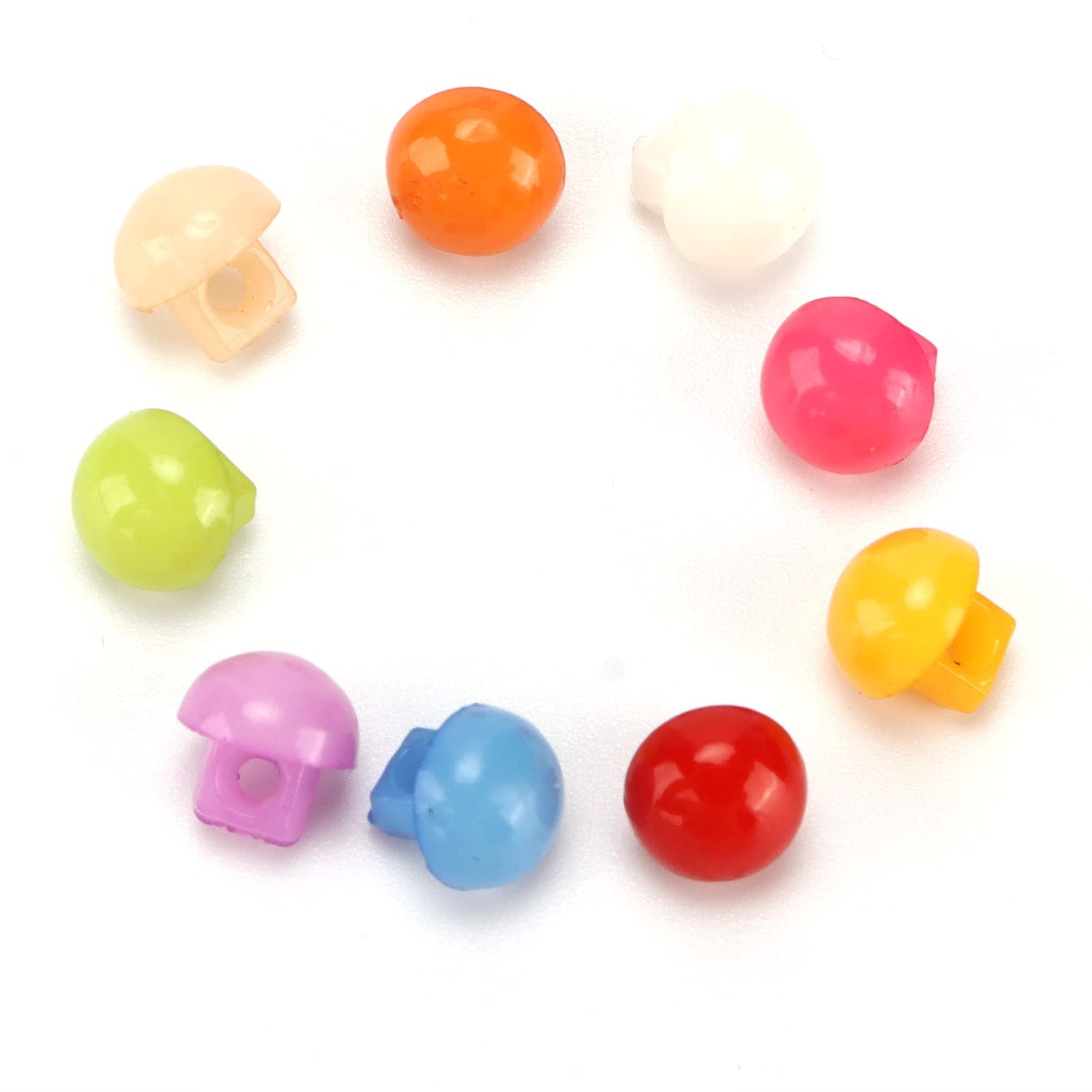 Hapivida Bottoni a Cupola resina 500 pezzi 9 colori