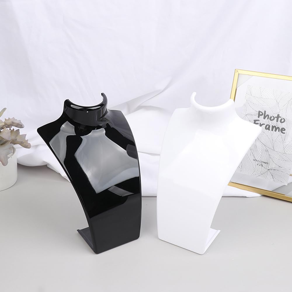 Hapivida Busto espositore collane acrilico bianco set 2 pezzi