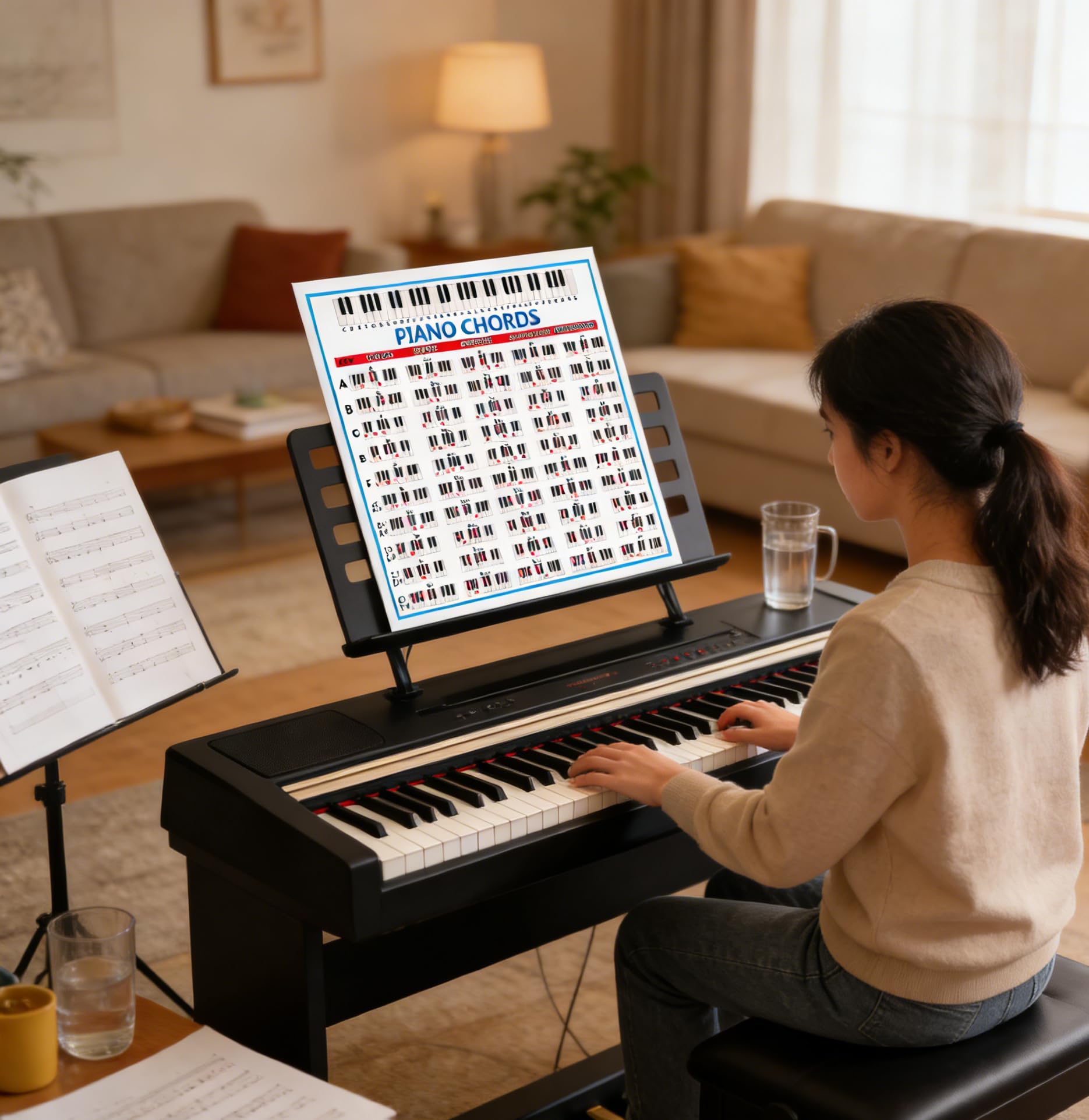 Kuuleyn Tabella Note Pianoforte 88 Tasti Laminata 57x41cm