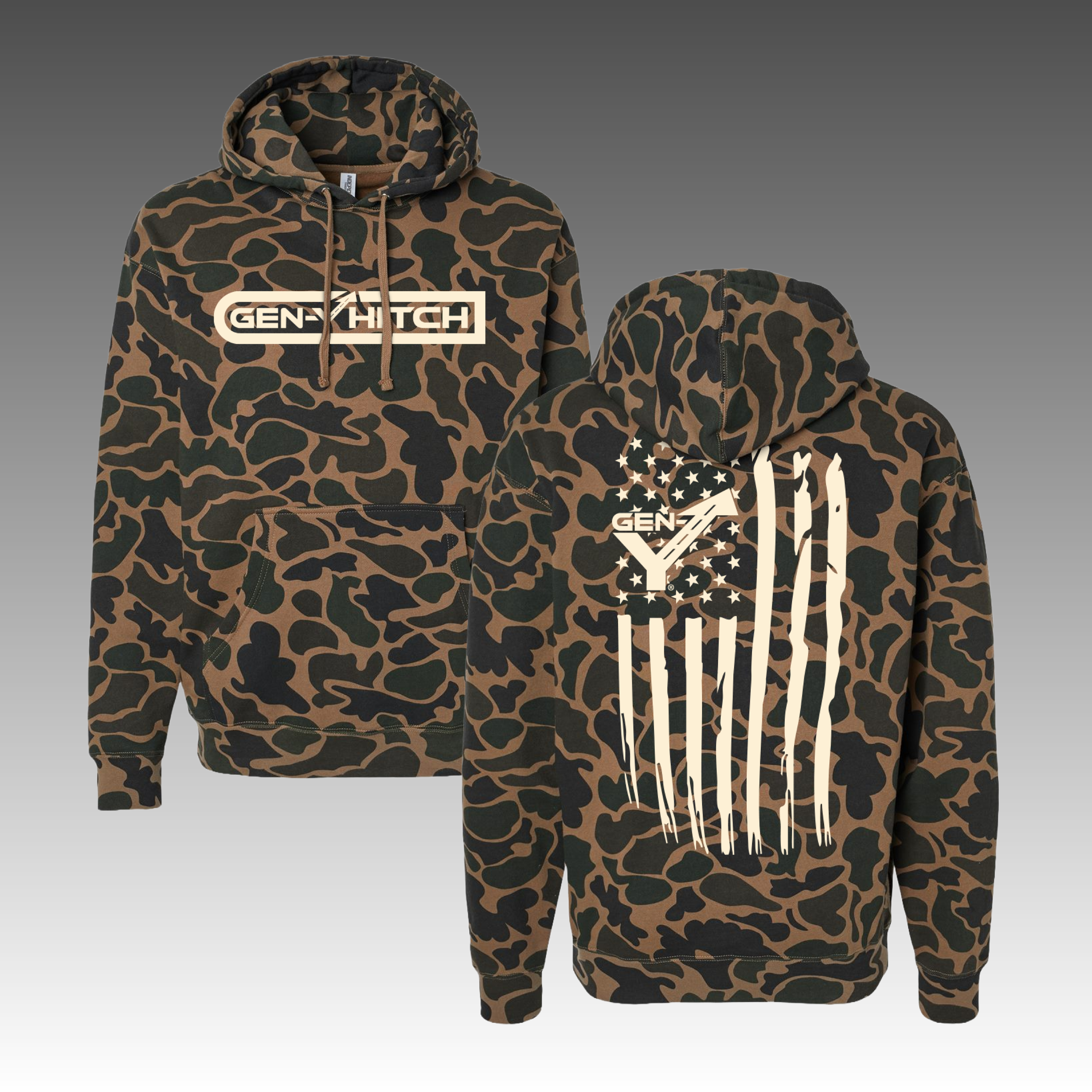GEN-Y Camo felpa cappuccio Duck Camo L cotone pesante