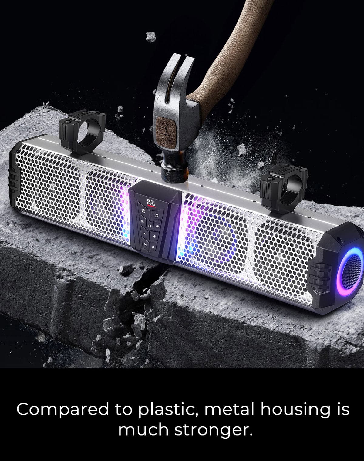 KEMIMOTO Midnight SL60 Gen1.5 soundbar 26" RGB metallo