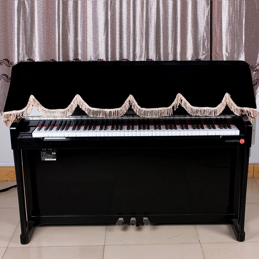 Kuuleyn Copertura Pianoforte 88 Tasti Nero Velluto Antipolvere